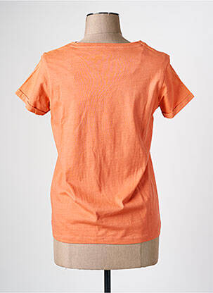 T-shirt sérigraphie manches courtes orange C'EST BEAU LA VIE femme