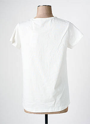 T-shirt sérigraphie manches courtes beige C'EST BEAU LA VIE femme