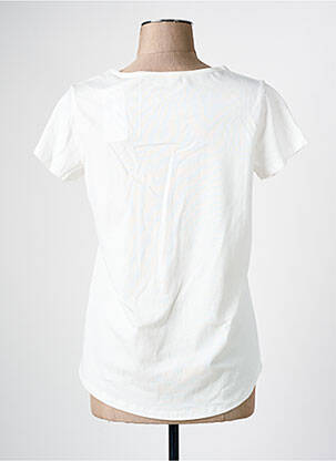 T-shirt sérigraphie manches courtes beige C'EST BEAU LA VIE femme