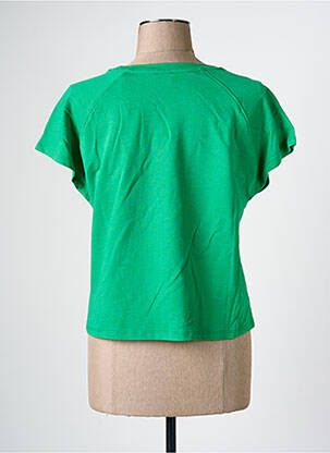 T-shirt coupe droite manches courtes vert C'EST BEAU LA VIE femme