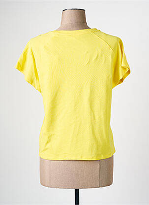 T-shirt coupe droite manches courtes jaune C'EST BEAU LA VIE femme
