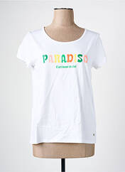 T-shirt blanc C'EST BEAU LA VIE pour femme seconde vue