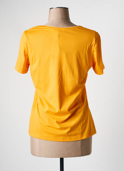 T-shirt col v manches courtes orange JULIE GUERLANDE femme