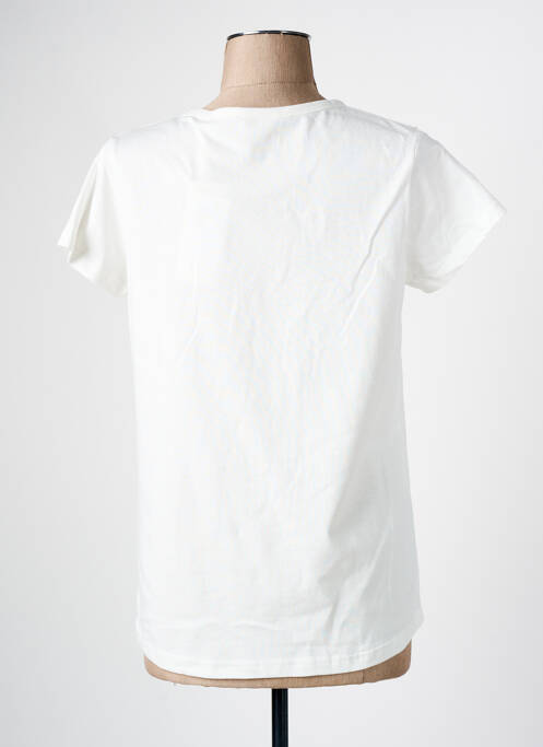 T-shirt sérigraphie manches courtes beige C'EST BEAU LA VIE femme