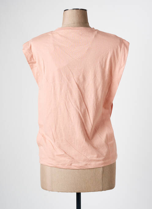 Débardeur stretch sans manche rose C'EST BEAU LA VIE femme