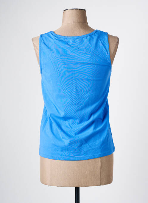 Débardeur stretch sans manche bleu C'EST BEAU LA VIE femme