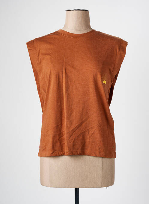 Débardeur marron C'EST BEAU LA VIE pour femme