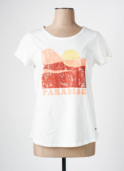 T-shirt beige C'EST BEAU LA VIE pour femme