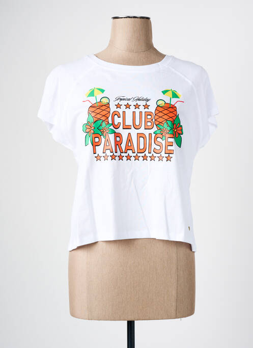 T-shirt blanc C'EST BEAU LA VIE pour femme