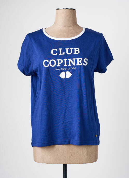 T-shirt bleu C'EST BEAU LA VIE pour femme