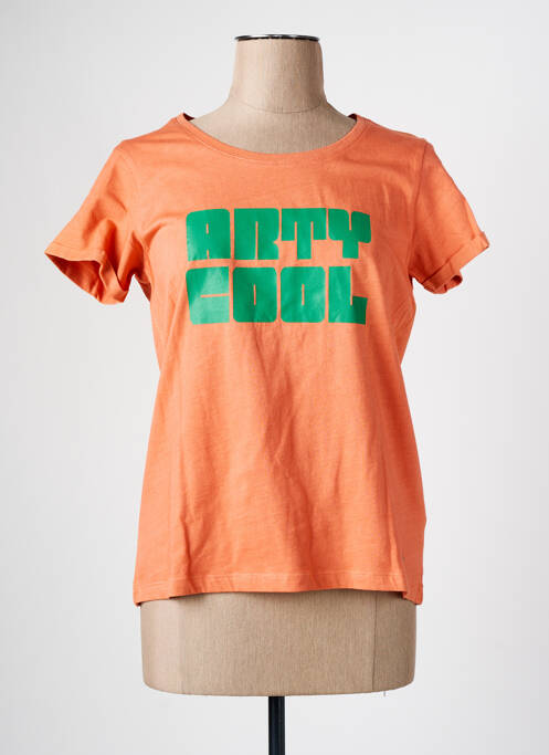 T-shirt orange C'EST BEAU LA VIE pour femme
