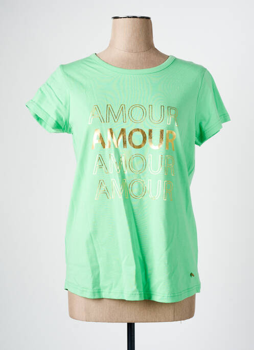T-shirt vert C'EST BEAU LA VIE pour femme