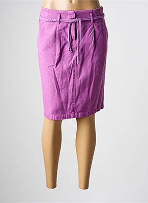 Jupe mi-longue coupe droite violet JULIE GUERLANDE femme