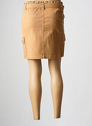 Jupe courte taille haute marron C'EST BEAU LA VIE femme