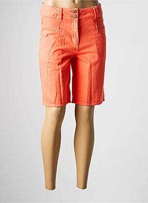 Bermuda coupe droite taille normale orange C'EST BEAU LA VIE femme