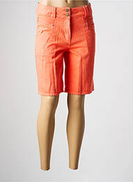 Bermuda coupe droite taille normale orange C'EST BEAU LA VIE femme