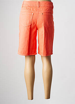 Bermuda coupe droite taille normale orange C'EST BEAU LA VIE femme