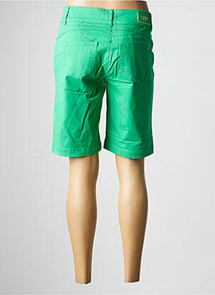 Bermuda coupe droite taille normale vert C'EST BEAU LA VIE femme