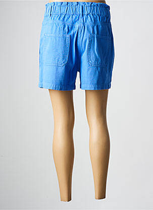 Short tissage denim taille haute bleu C'EST BEAU LA VIE femme