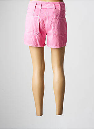 Short tissage denim taille normale rose C'EST BEAU LA VIE femme