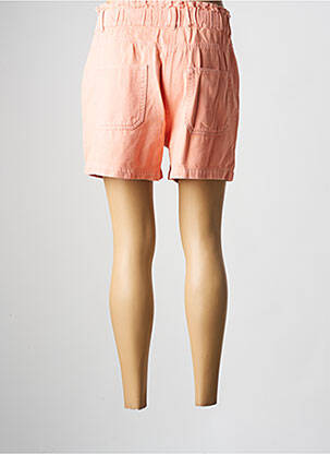 Short tissage denim taille haute orange C'EST BEAU LA VIE femme