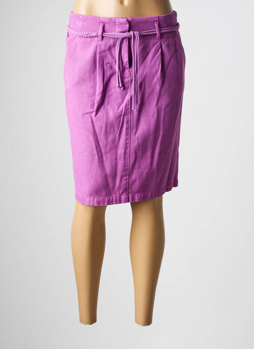 Jupe mi-longue coupe droite violet JULIE GUERLANDE femme