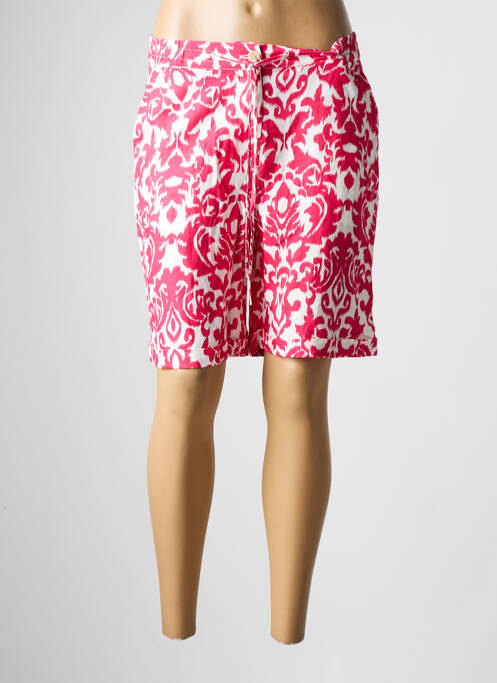 Bermuda taille élastique taille normale rose JULIE GUERLANDE femme