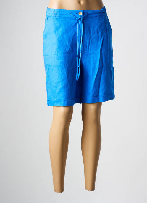 Bermuda taille élastique taille normale bleu JULIE GUERLANDE homme
