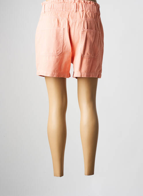 Short tissage denim taille haute orange C'EST BEAU LA VIE femme