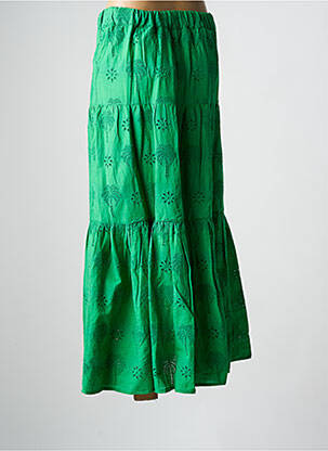 Jupe longue coupe droite vert C'EST BEAU LA VIE femme