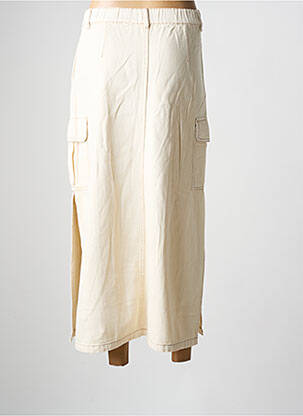 Jupe longue coupe droite beige C'EST BEAU LA VIE femme