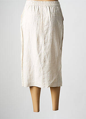 Jupe mi-longue coupe droite beige JULIE GUERLANDE femme