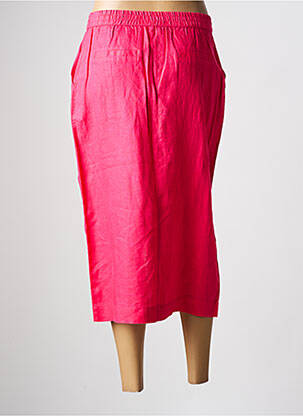 Jupe mi-longue coupe droite rose JULIE GUERLANDE femme