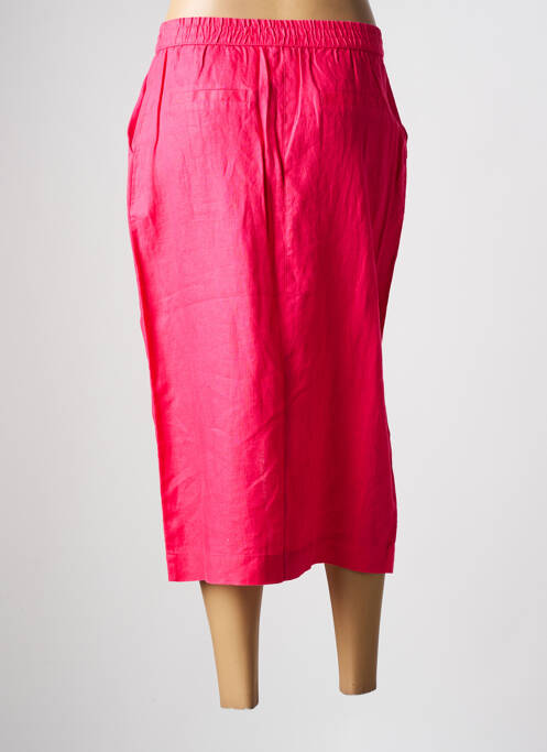 Jupe mi-longue coupe droite rose JULIE GUERLANDE femme
