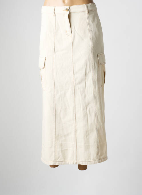 Jupe longue beige C'EST BEAU LA VIE pour femme