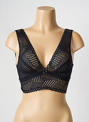 Soutien-gorge sans armature bralettes noir ANTIGEL femme