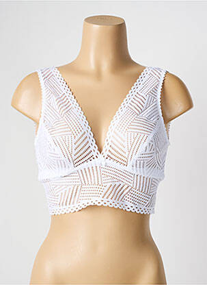 Soutien-gorge sans armature bralettes blanc ANTIGEL femme