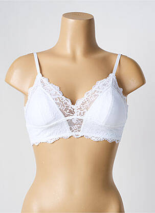 Soutien-gorge sans armature haut soutien-gorge avec mousse de rembourrage amovible blanc JANIRA femme