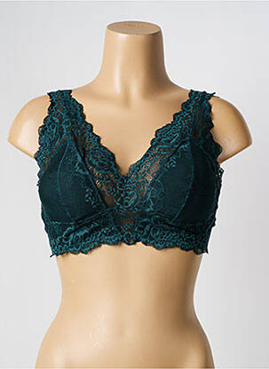 Soutien-gorge sans armature haut soutien-gorge avec mousse de rembourrage amovible vert JANIRA femme