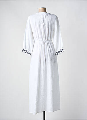 Robe longue manches longues manches longues blanc C'EST BEAU LA VIE femme