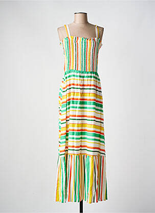 Robe longue sans manche sans manche blanc C'EST BEAU LA VIE femme