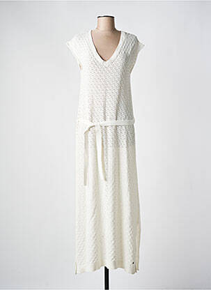 Robe longue manches courtes manches courtes blanc C'EST BEAU LA VIE femme