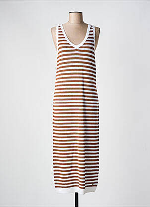 Robe longue sans manche sans manche marron C'EST BEAU LA VIE femme
