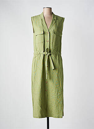 Robe mi-longue sans manche sans manche vert C'EST BEAU LA VIE femme
