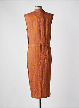 Robe mi-longue sans manche sans manche marron C'EST BEAU LA VIE femme