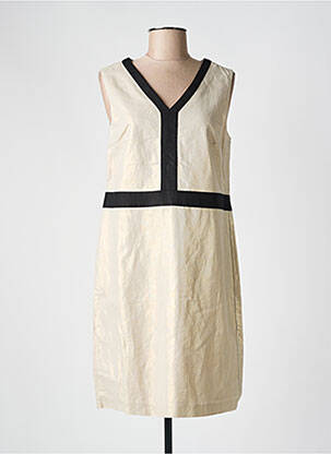Robe mi-longue sans manche sans manche beige JULIE GUERLANDE femme