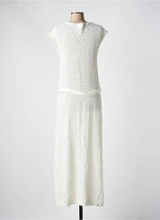 Robe longue blanc C'EST BEAU LA VIE pour femme seconde vue