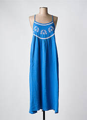 Robe mi-longue bleu C'EST BEAU LA VIE pour femme seconde vue