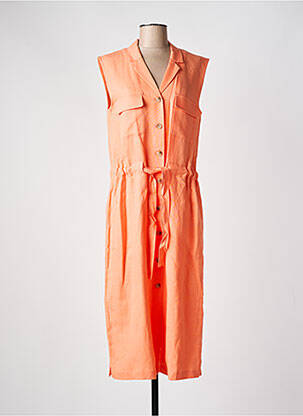 Robe mi-longue orange C'EST BEAU LA VIE pour femme