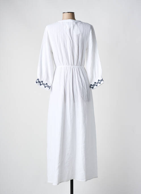 Robe longue manches longues manches longues blanc C'EST BEAU LA VIE femme